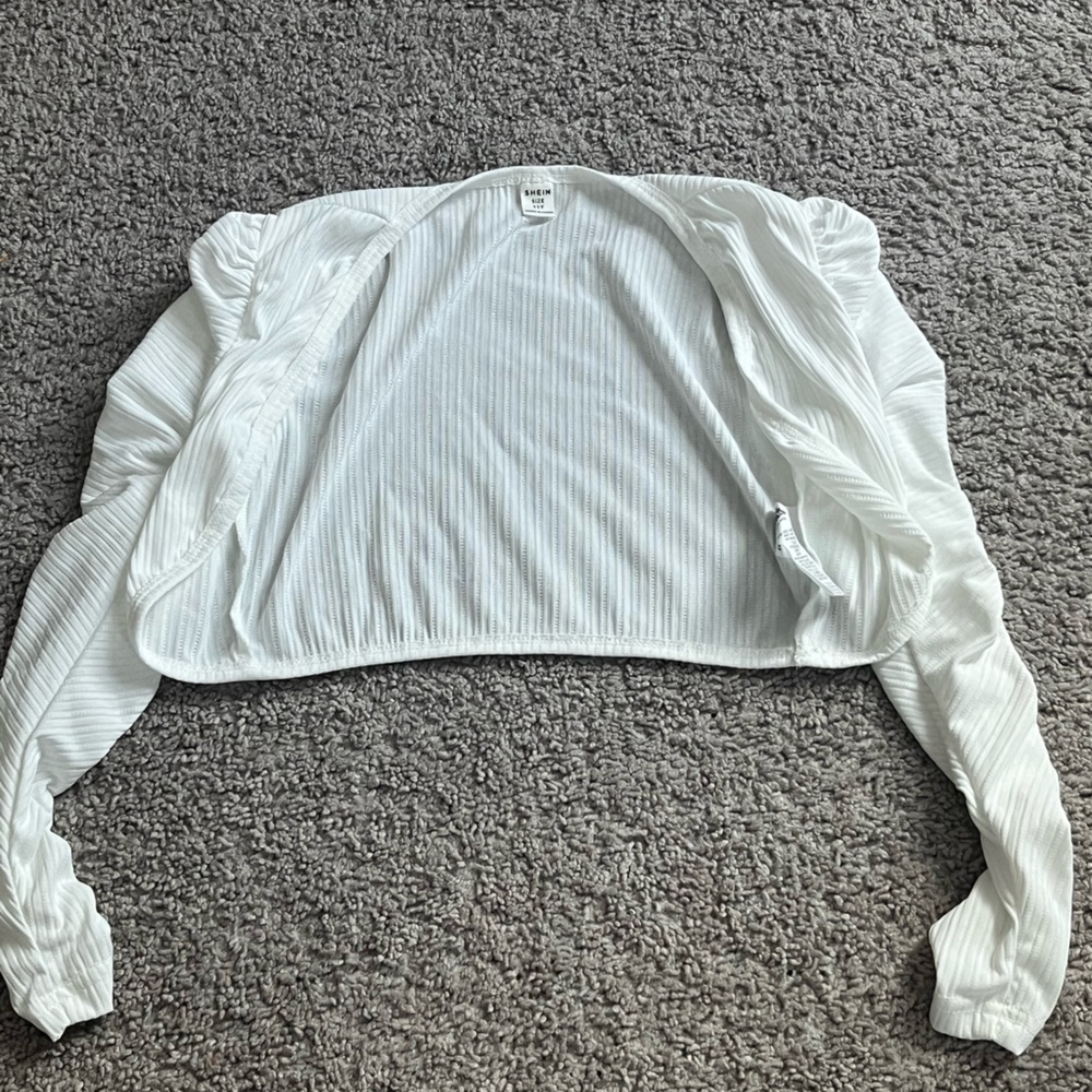 SHEIN White Ruched Backless Bodysuit